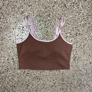 Altar'd State AS Revival Let's Go Tank Top Women's Size M Brown Pink